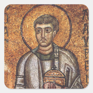 Saint Lawrence der Martyr Quadratischer Aufkleber