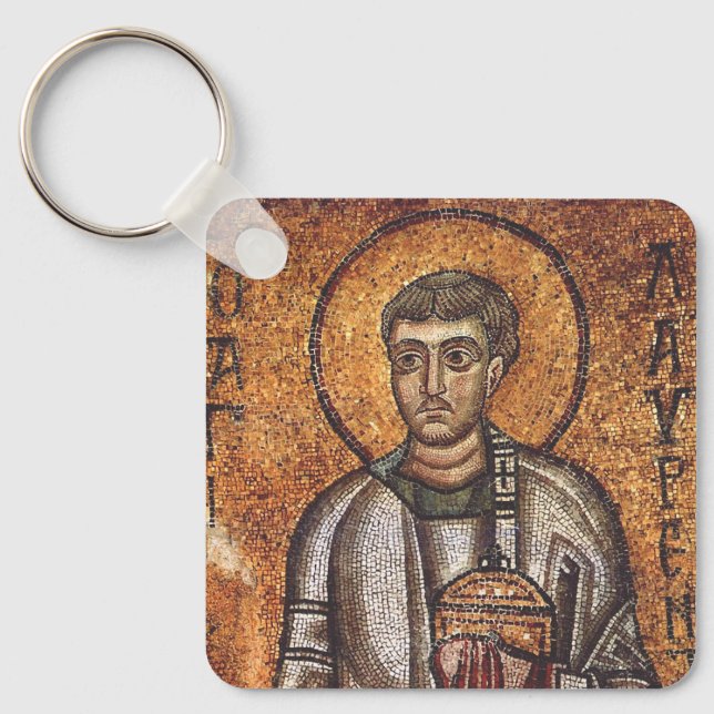 Saint Lawrence der Martyr Schlüsselanhänger (Vorderseite)