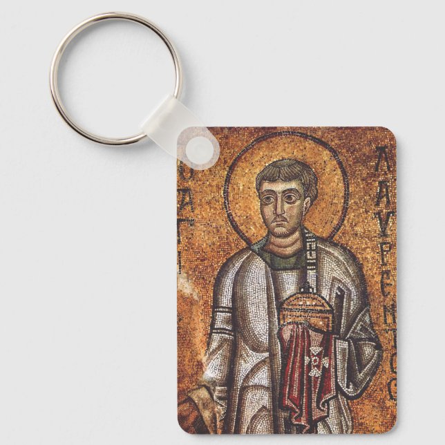 Saint Lawrence der Martyr Schlüsselanhänger (Vorderseite)