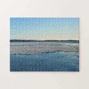 Saint Lawrence River im Winter, Quebec, Kanada