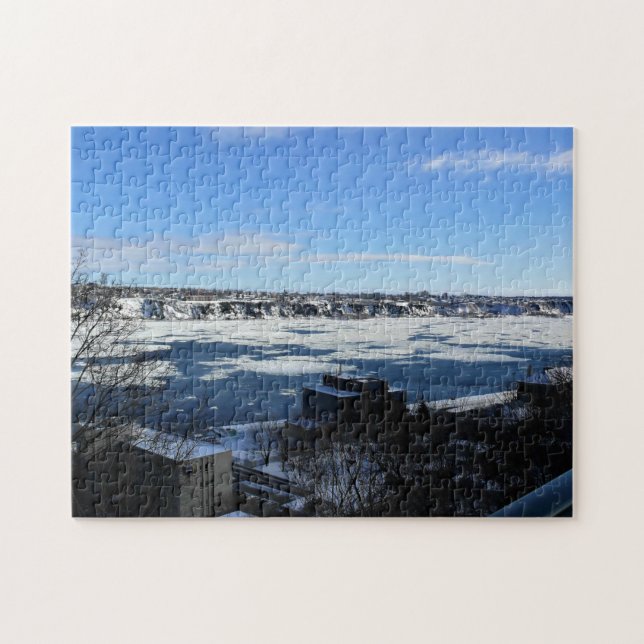 Saint Lawrence River im Winter, Quebec, Kanada (Horizontal)