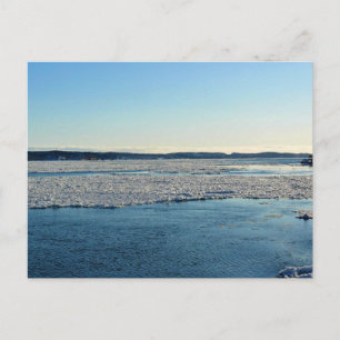 Saint Lawrence River im Winter, Quebec, Kanada Postkarte