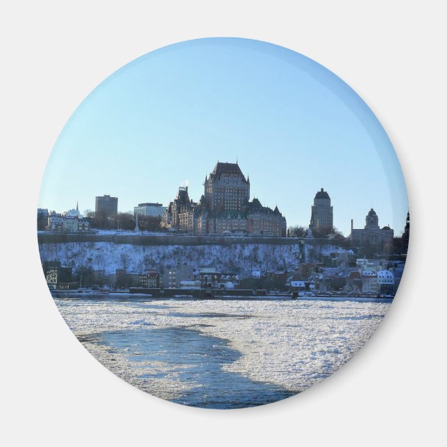 Saint Lawrence River & Old Quebec City, Quebec Magnet (Vorne)