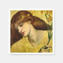 Saint Lily [Sancta Lilias] (von Gabriel Rossetti) Serviette