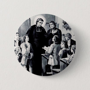Saint Louis de Montfort französischer Priester Button