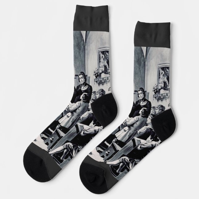 Saint Louis de Montfort französischer Priester Socken (Linkes Detail)