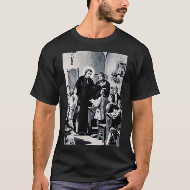 Saint Louis de Montfort französischer Priester T-Shirt (Vorderseite)