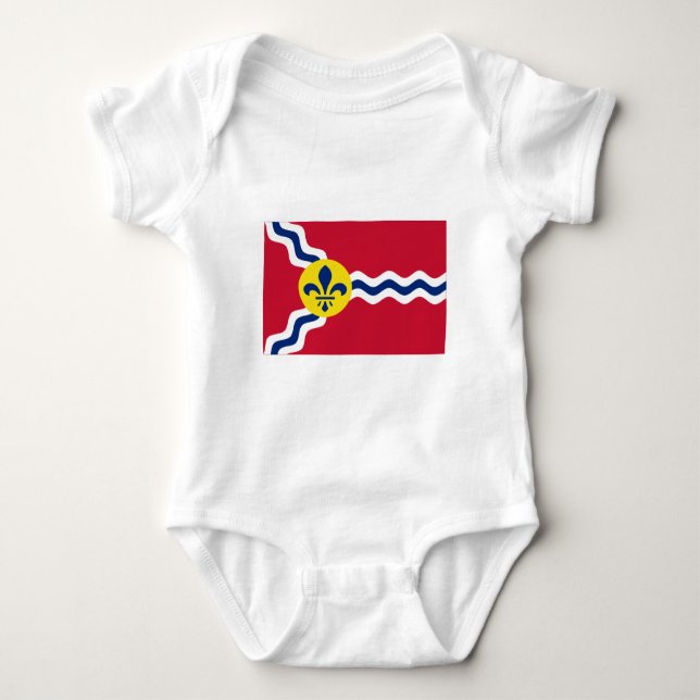 Saint Louis-Flagge Baby Strampler (Vorderseite)