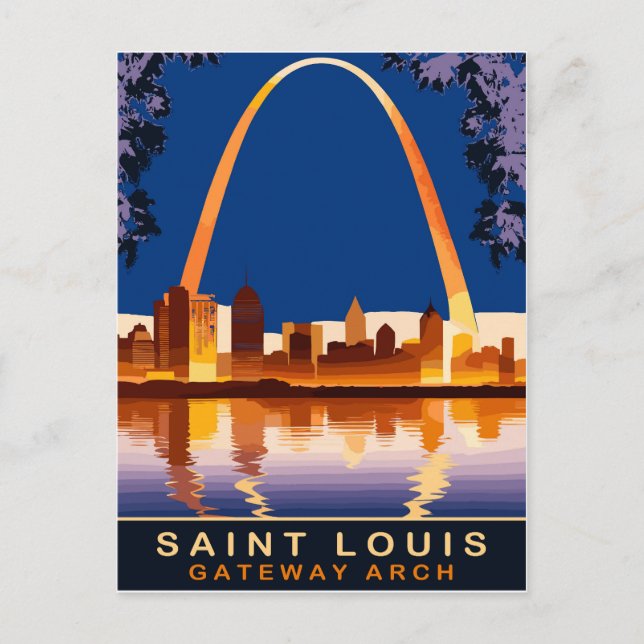 Saint Louis, Gateway Arch, Reisen Postkarte (Vorderseite)
