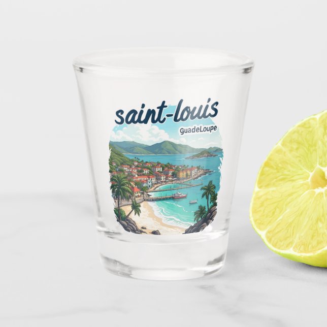 SAINT-LOUIS GUADELOUPE SCHNAPSGLAS (Vorderseite)
