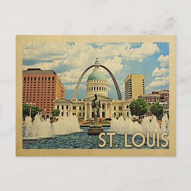 Saint Louis Missouri Vintage Travel Postkarte (Vorderseite)