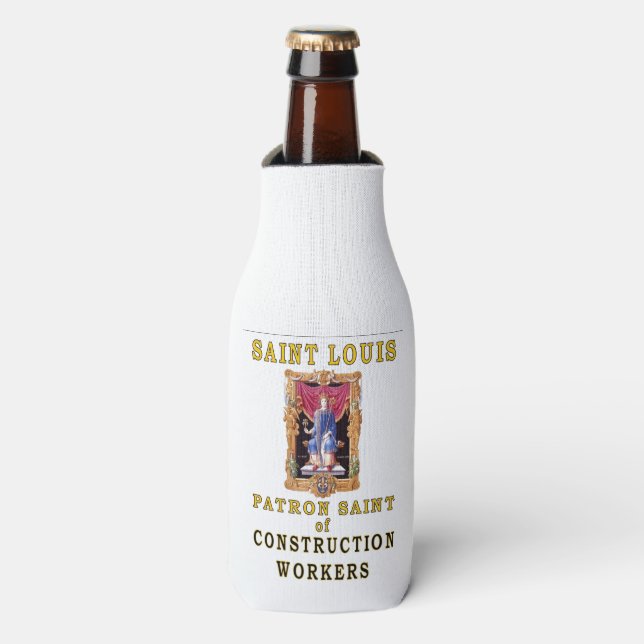 SAINT LOUIS PATRON SAINT of BAUARBEITNEHMER Flaschenkühler (Flaschenvorderseite)
