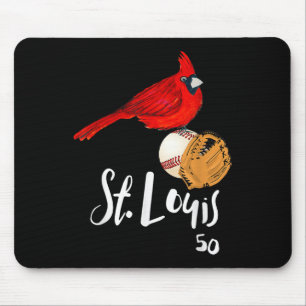 Saint Louis Red Cardinal Nummer 50 Baseball Kunst Mousepad