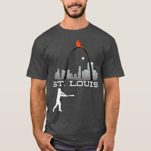 Saint Louis Red Kardinal Tshirt Skyline Baseball