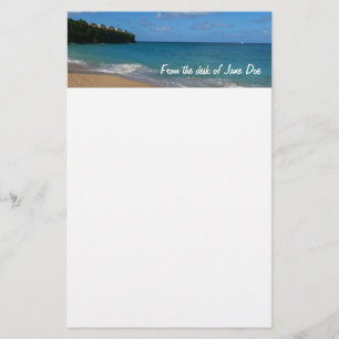 Saint Lucia Beach Tropical Ferien Landschaft Briefpapier
