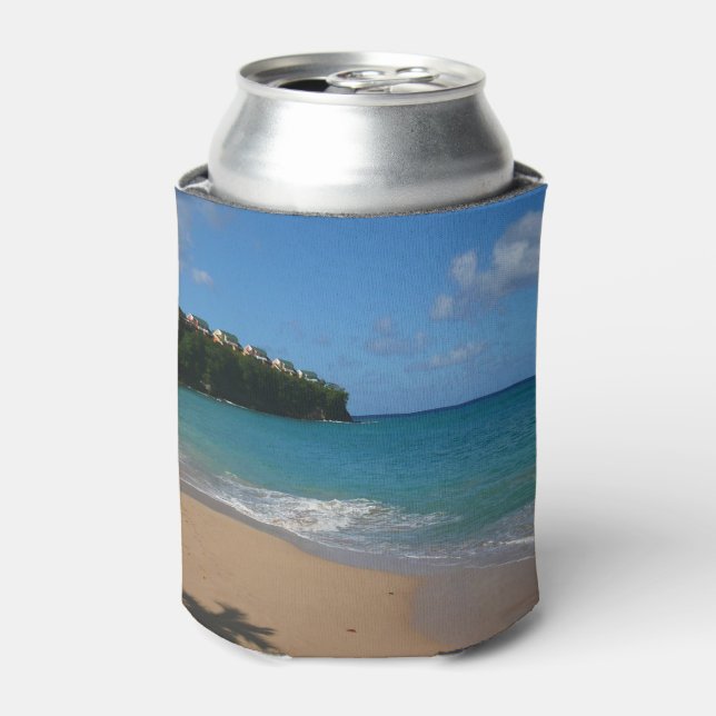 Saint Lucia Beach Tropical Ferien Landschaft Dosenkühler (Kanne Vorderseite)