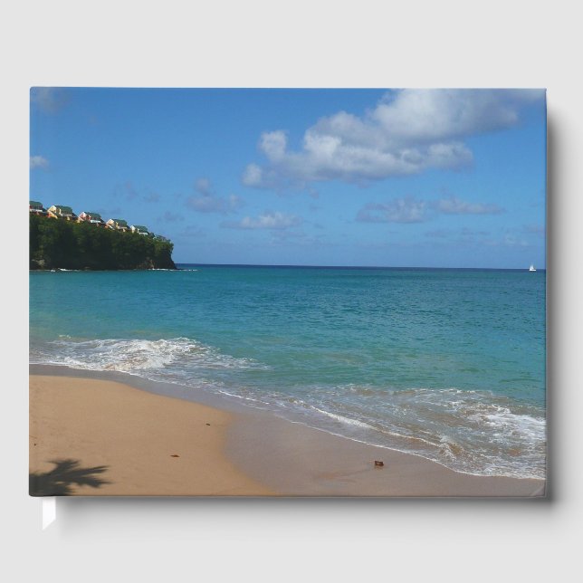 Saint Lucia Beach Tropical Ferien Landschaft Gästebuch (Vorderseite)