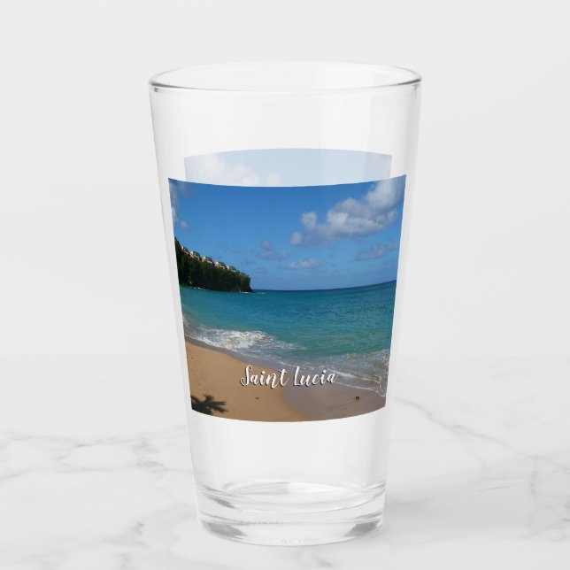 Saint Lucia Beach Tropical Ferien Landschaft Glas (Vorderseite)