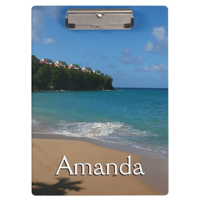 Saint Lucia Beach Tropical Ferien Landschaft Klemmbrett (Vorderseite)