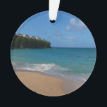 Saint Lucia Beach Tropical Ferien Landschaft Ornament<br><div class="desc">Der Strand des Resorts von Saint Lucia war recht hübsch - der Himmel war blau, das Wasser türkis und der Sand war sandig. Dieses Bild fängt einen sonnigen Tag am Strand ein. Karo in unserem Laden für schönere Fotos am Strand. Dieses Bild ist auch als das weitverbreitete Wallpaper "Saint Lucia...</div>
