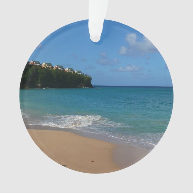 Saint Lucia Beach Tropical Ferien Landschaft Ornament (Vorderseite)