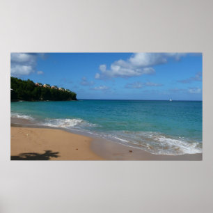 Saint Lucia Beach Tropical Ferien Landschaft Poster