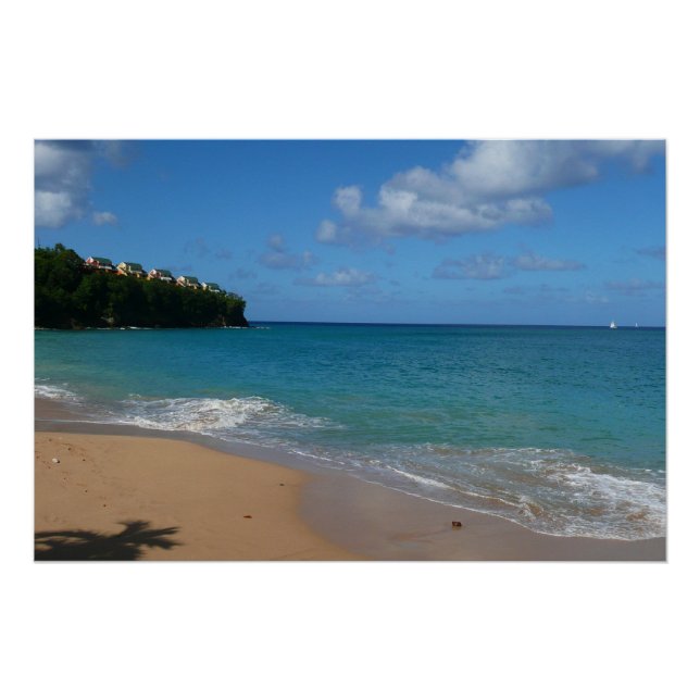 Saint Lucia Beach Tropical Ferien Landschaft Poster (Vorderseite)