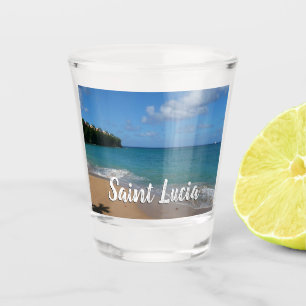 Saint Lucia Beach Tropical Ferien Landschaft Schnapsglas