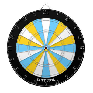 Saint Lucia Flag farbenfroh Patriotic Dartscheibe