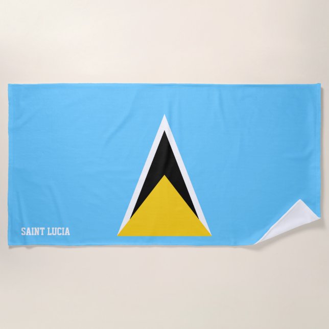 Saint Lucia Flag Splendid Patriotic Strandtuch (Vorderseite)