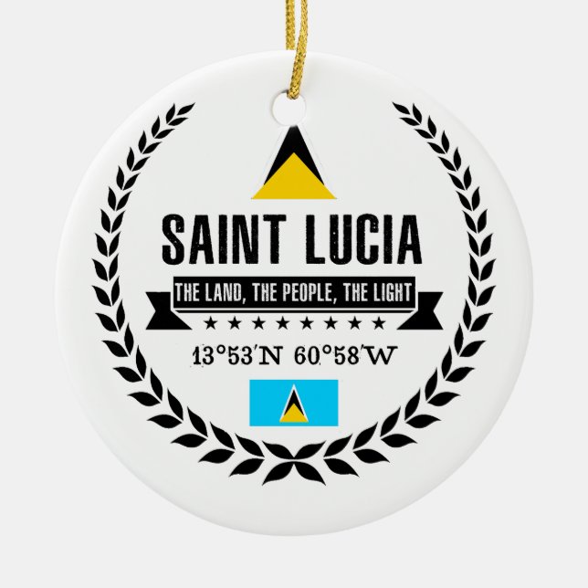 Saint Lucia Keramikornament (Vorne)