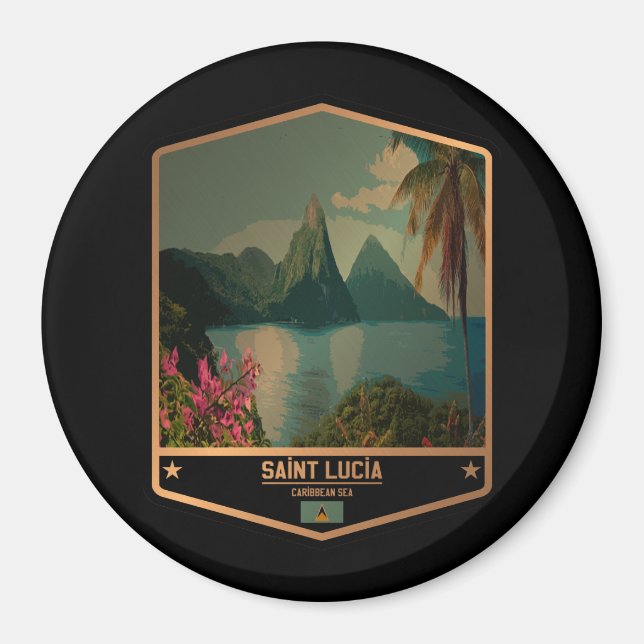 Saint Lucia Magnet (Vorne)