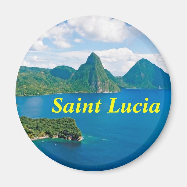 Saint Lucia-Magnet Magnet (Vorne)
