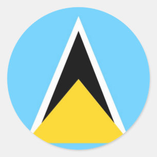 Saint Lucia Runder Aufkleber