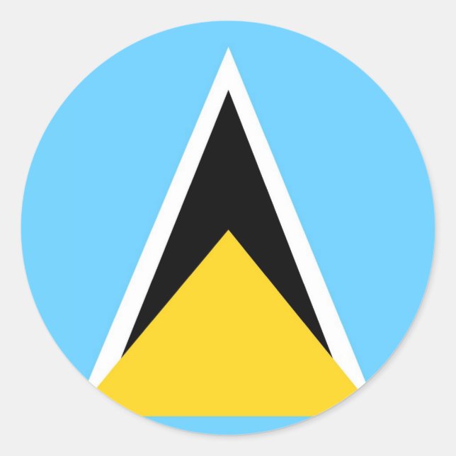 Saint Lucia Runder Aufkleber (Vorderseite)