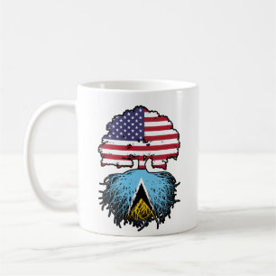 Saint Lucia Saint Lucian American USA Tree Roots Kaffeetasse