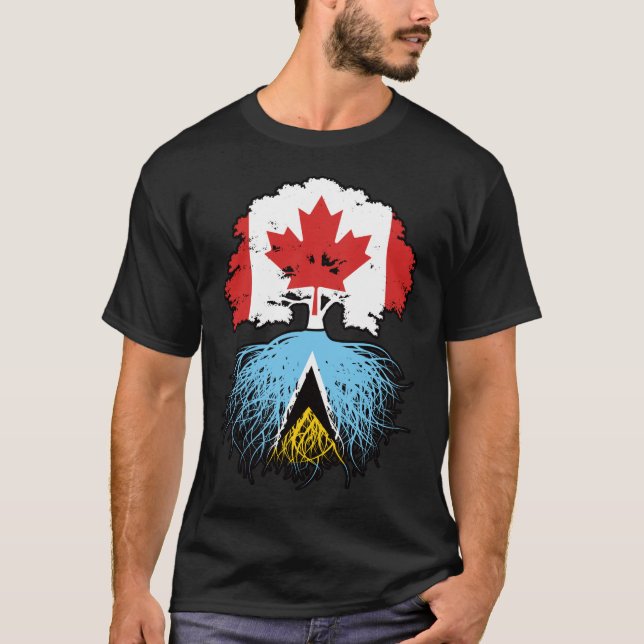 Saint Lucia Saint Lucian Kanada Tree Root T-Shirt (Vorderseite)