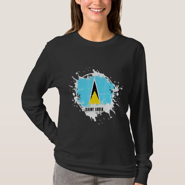Saint Lucia Splash T-Shirt (Vorderseite)