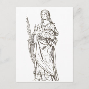 Saint Lucia von Bernardino Luini Postkarte