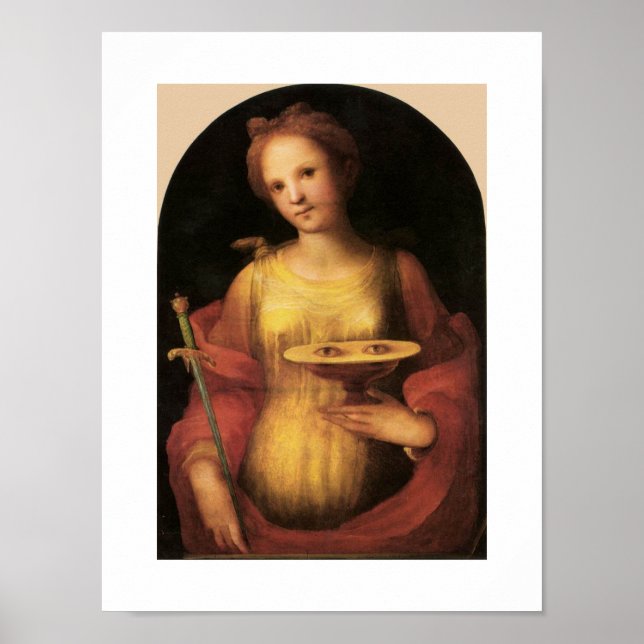Saint Lucy by Domenico Beccafumi, 1521 Poster (Vorne)