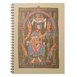 Saint Luke Die evangelistische mittelalterliche Ch Notizblock