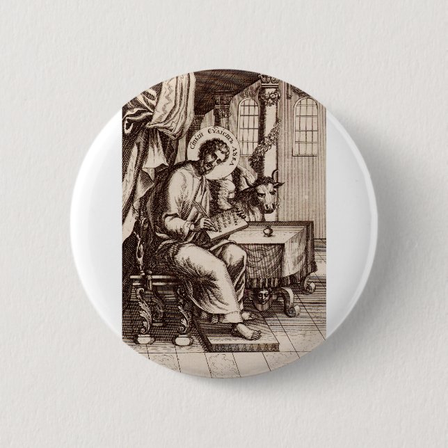 Saint Luke, Evangelist und Apostel Button (Vorderseite)