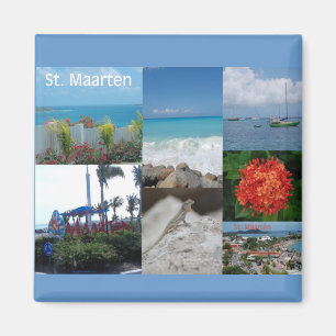 Saint Maarten Foto Collage von Khoncepts Magnet