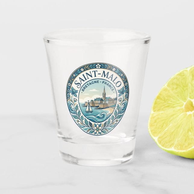 Saint-Malo Frankreich Schnapsglas (Vorderseite)