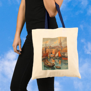 Saint Malo, Frankreich, Vintage-Reiseposter-Kunst Tragetasche