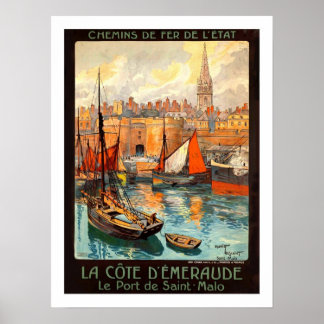 Saint Malo Vintage Poster