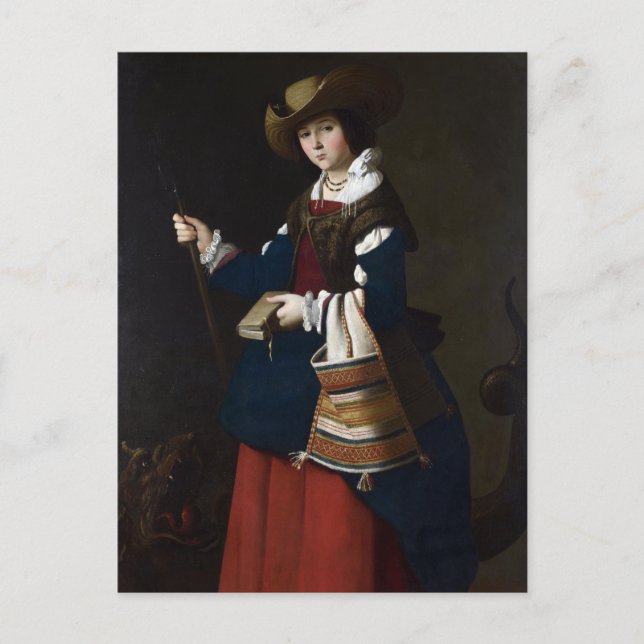 Saint Margaret als Hirte Postkarte (Vorderseite)