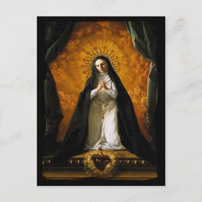 Saint Margaret Mary Alacoque Herz - Giaquinto Postkarte (Vorderseite)