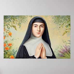 Saint Margaret Mary im Gebet Poster