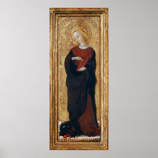 Saint Margaret - Sassetta Poster des Beaux Arts (Devant)